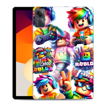 Силиконовый чехол на Xiaomi RedMi Pad SE с принтом Roblox Роблокс