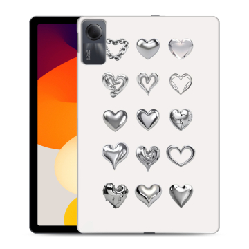 Силиконовый чехол на Xiaomi RedMi Pad SE с принтом Y2K сердечки