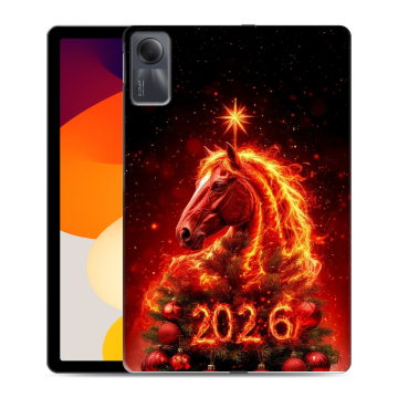 Силиконовый чехол на Xiaomi RedMi Pad SE с принтом Новый год
