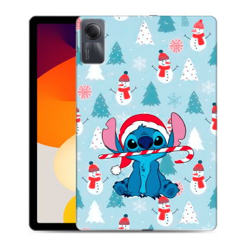 Силиконовый чехол на Xiaomi RedMi Pad SE с принтом Стич Новый год Силиконовый чехол на Xiaomi RedMi Pad SE с принтом Стич Новый год