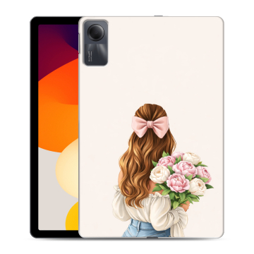 Силиконовый чехол на Xiaomi RedMi Pad SE с принтом женский