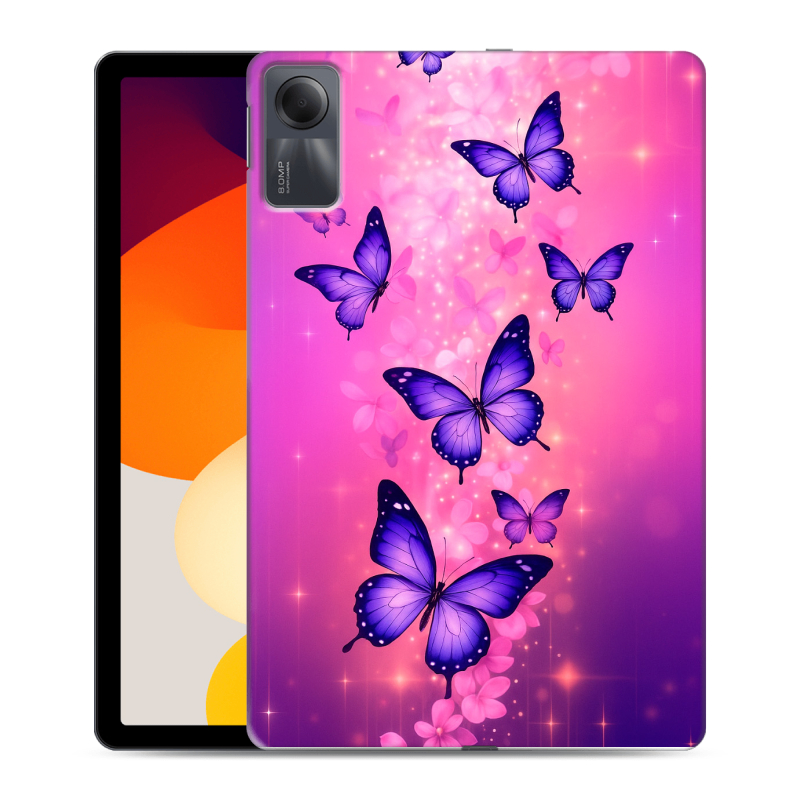 Силиконовый чехол на Xiaomi RedMi Pad SE с принтом Бабочки Силиконовый чехол на Xiaomi RedMi Pad SE с принтом Бабочки