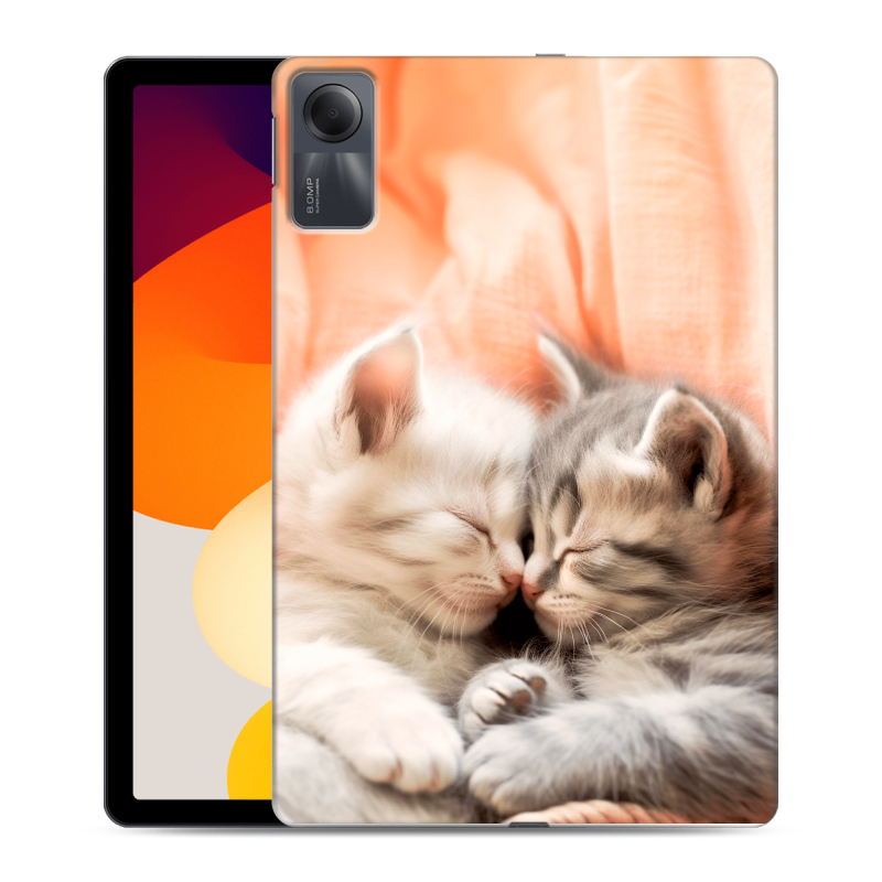 Силиконовый чехол на Xiaomi RedMi Pad SE с принтом Котята Силиконовый чехол на Xiaomi RedMi Pad SE с принтом Котята