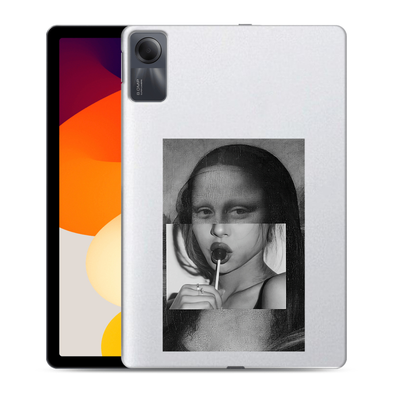 Силиконовый чехол на Xiaomi RedMi Pad SE с принтом Мона Лиза Силиконовый чехол на Xiaomi RedMi Pad SE с принтом Мона Лиза