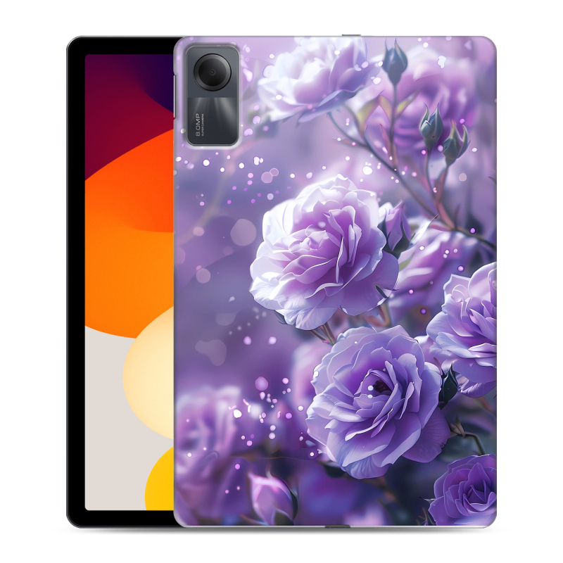 Силиконовый чехол на Xiaomi RedMi Pad SE с принтом Розы цветы Силиконовый чехол на Xiaomi RedMi Pad SE с принтом Розы цветы