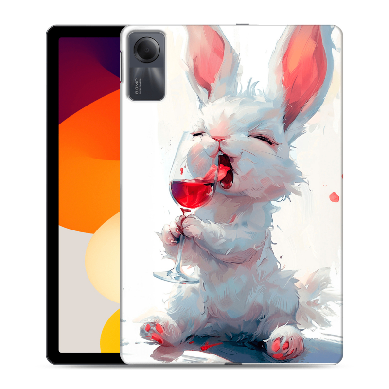 Силиконовый чехол на Xiaomi RedMi Pad SE с принтом кролик зайчик Силиконовый чехол на Xiaomi RedMi Pad SE с принтом кролик зайчик