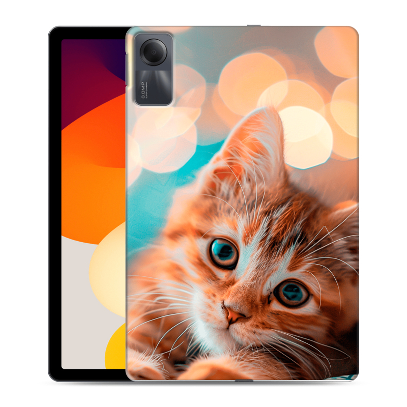 Силиконовый чехол на Xiaomi RedMi Pad SE с принтом котик Силиконовый чехол на Xiaomi RedMi Pad SE с принтом котик