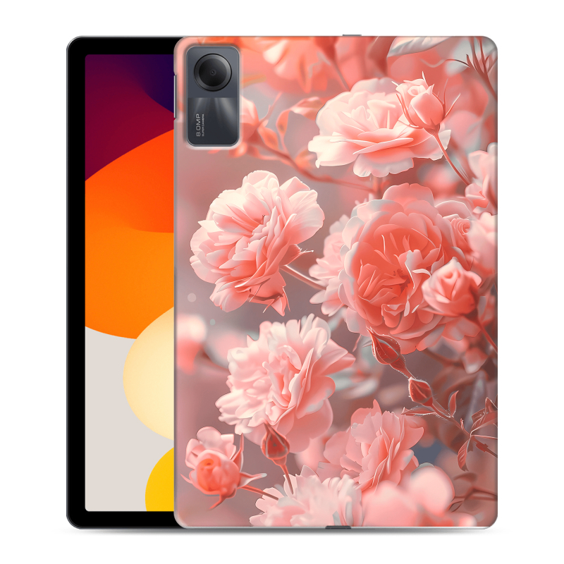 Силиконовый чехол на Xiaomi RedMi Pad SE с принтом Розы цветы Силиконовый чехол на Xiaomi RedMi Pad SE с принтом Розы цветы