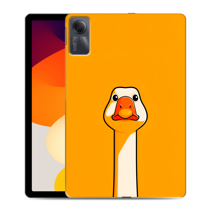 Силиконовый чехол на Xiaomi RedMi Pad SE с принтом Смешная утка Силиконовый чехол на Xiaomi RedMi Pad SE с принтом Смешная утка