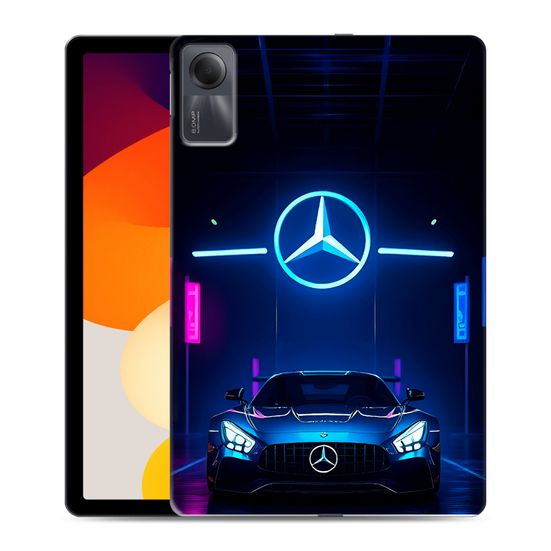 Силиконовый чехол на Xiaomi RedMi Pad SE с принтом Mercedes Мерседес Силиконовый чехол на Xiaomi RedMi Pad SE с принтом Mercedes Мерседес