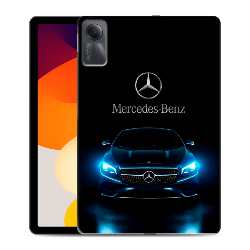 Силиконовый чехол на планшета Xiaomi RedMi Pad SE с принтом Mercedes Мерседес Силиконовый чехол на планшета Xiaomi RedMi Pad SE с принтом Mercedes Мерседес