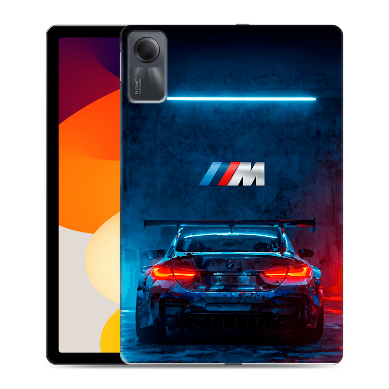 Силиконовый чехол на Xiaomi RedMi Pad SE с принтом BMW БМВ Силиконовый чехол на Xiaomi RedMi Pad SE с принтом BMW БМВ