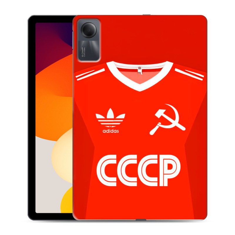 Силиконовый чехол на Xiaomi RedMi Pad SE с принтом Флаг Герб СССР Силиконовый чехол на Xiaomi RedMi Pad SE с принтом Флаг Герб СССР