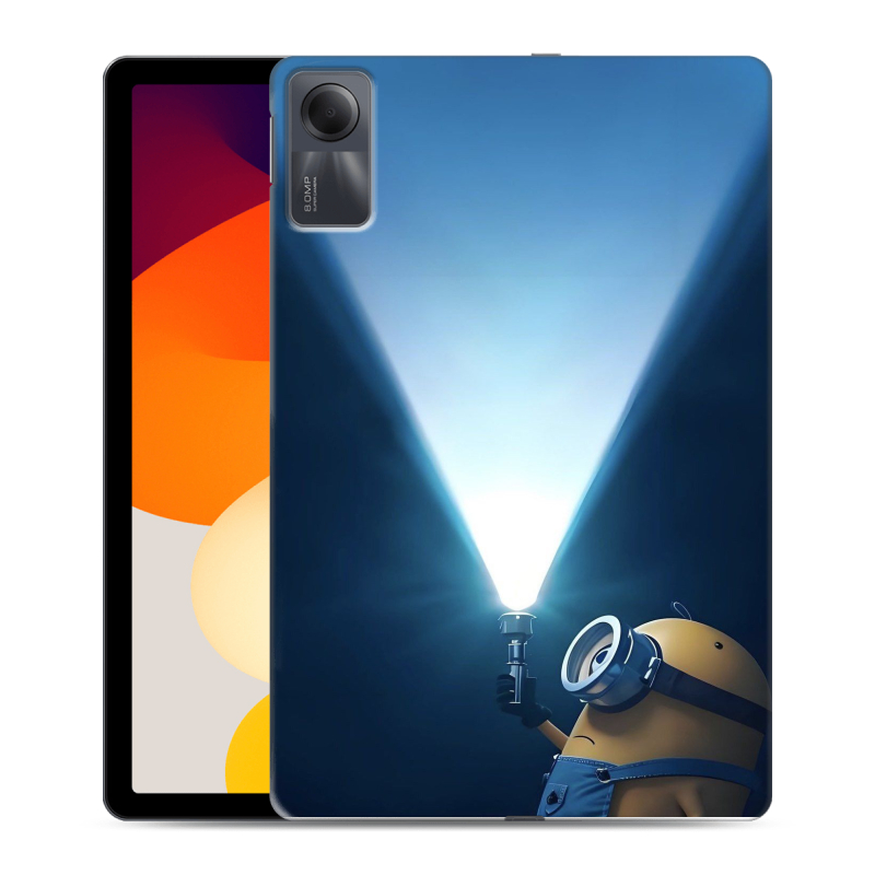 Силиконовый чехол на Xiaomi RedMi Pad SE с принтом Миньоны Силиконовый чехол на Xiaomi RedMi Pad SE с принтом Миньоны
