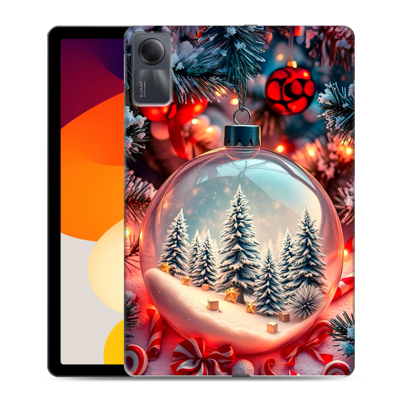 Силиконовый чехол на Xiaomi RedMi Pad SE с принтом Новый год Силиконовый чехол на Xiaomi RedMi Pad SE с принтом Новый год