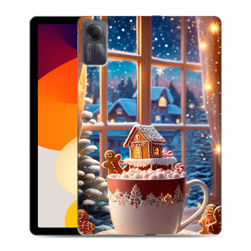 Силиконовый чехол на Xiaomi RedMi Pad SE с принтом Новый год Силиконовый чехол на Xiaomi RedMi Pad SE с принтом Новый год