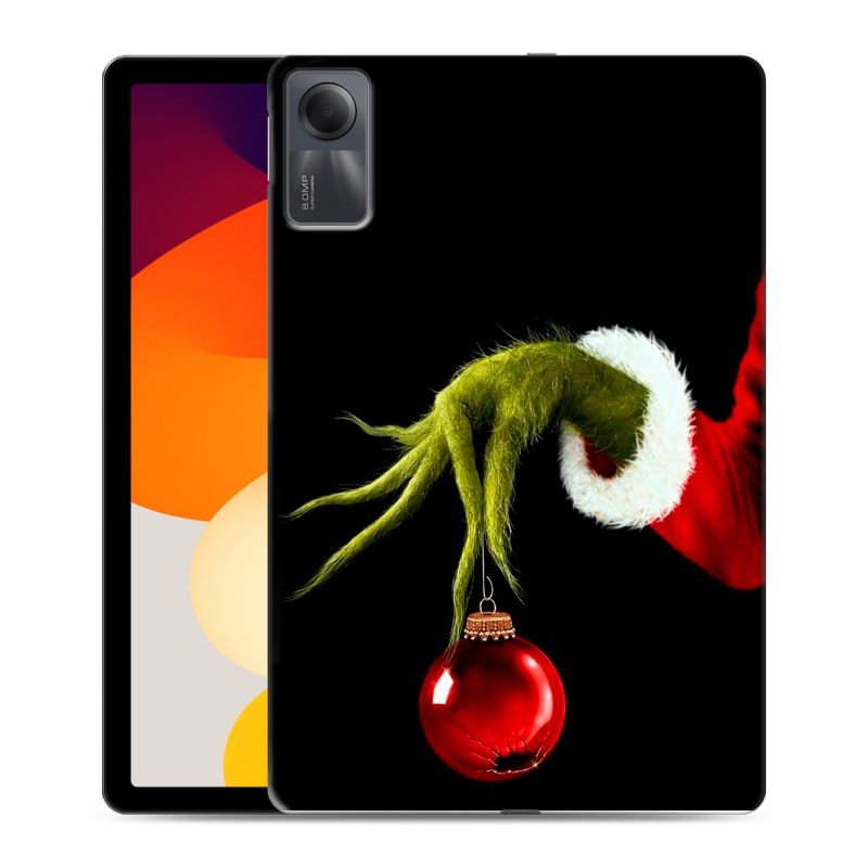 Силиконовый чехол на Xiaomi RedMi Pad SE с принтом Новый год Гринч Силиконовый чехол на Xiaomi RedMi Pad SE с принтом Новый год Гринч