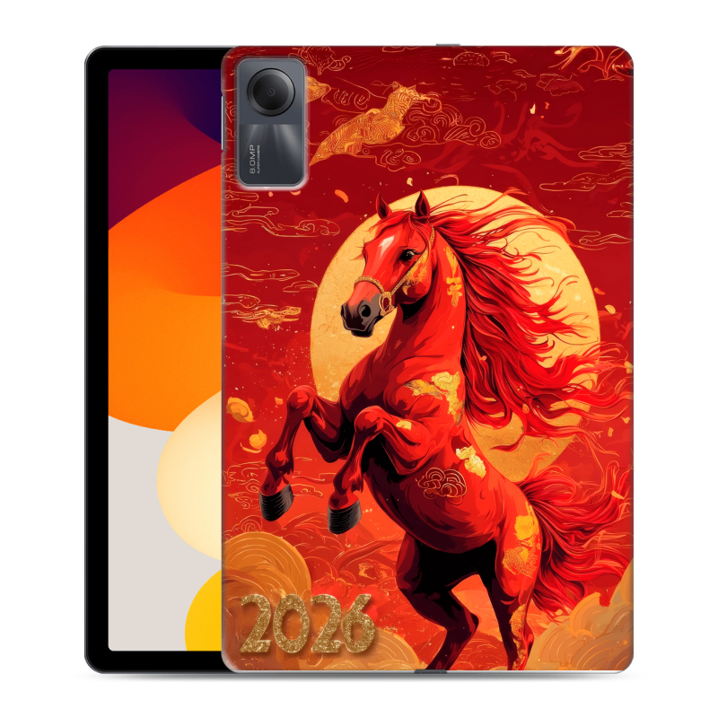 Силиконовый чехол на Xiaomi RedMi Pad SE с принтом Новый год Силиконовый чехол на Xiaomi RedMi Pad SE с принтом Новый год