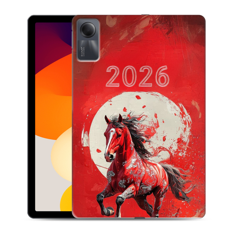 Силиконовый чехол на Xiaomi RedMi Pad SE с принтом Новый год Силиконовый чехол на Xiaomi RedMi Pad SE с принтом Новый год