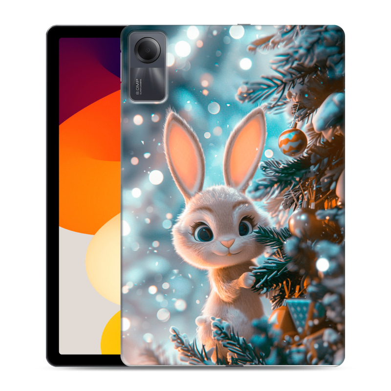Силиконовый чехол на Xiaomi RedMi Pad SE с принтом Новый год Силиконовый чехол на Xiaomi RedMi Pad SE с принтом Новый год