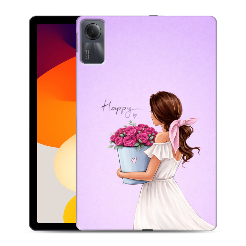 Силиконовый чехол на Xiaomi RedMi Pad SE с принтом женский Силиконовый чехол на Xiaomi RedMi Pad SE с принтом женский