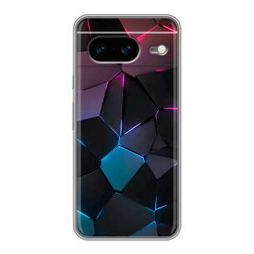 Силиконовый чехол на Google Pixel 8 с принтом Геометрия неона