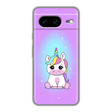 Силиконовый чехол на Google Pixel 8 с принтом Единорог