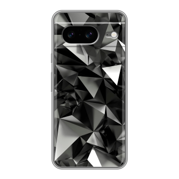 Силиконовый чехол на Google Pixel 8 с принтом Черные кристаллы