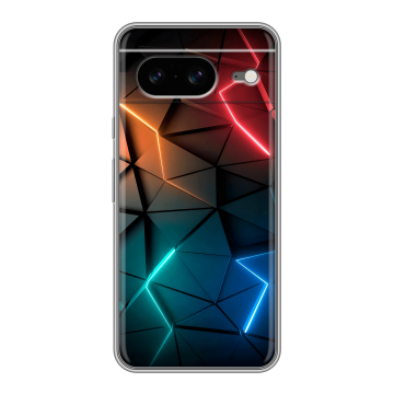 Силиконовый чехол на Google Pixel 8 с принтом Абстракция неон