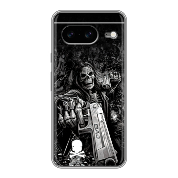 Силиконовый чехол на Google Pixel 8 с принтом Скелет