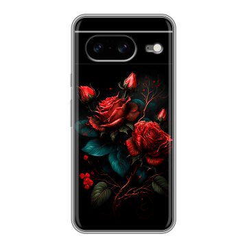 Силиконовый чехол на Google Pixel 8 с принтом Розы красные Силиконовый чехол на Google Pixel 8 с принтом Розы красные