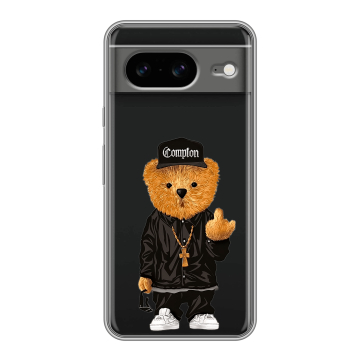 Силиконовый чехол на Google Pixel 8 с принтом Мишка