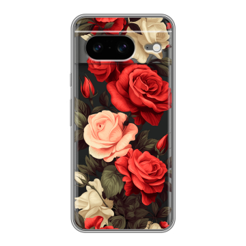 Силиконовый чехол на Google Pixel 8 с принтом Розы