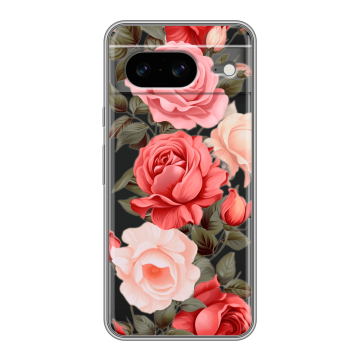 Силиконовый чехол на Google Pixel 8 с принтом Розы