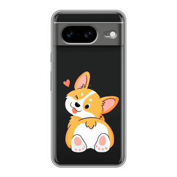 Силиконовый чехол на Google Pixel 8 с принтом Корги