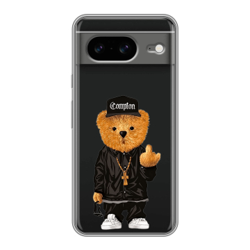 Силиконовый чехол на Google Pixel 8 с принтом Плюшевый медведь