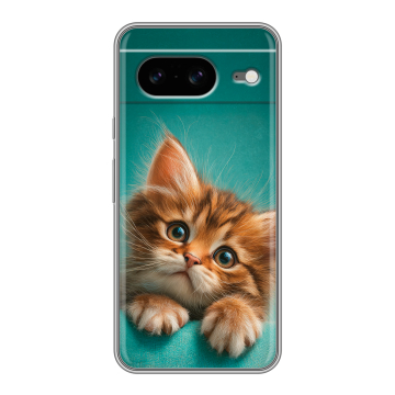 Силиконовый чехол на Google Pixel 8 с принтом котенок