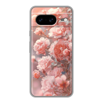Силиконовый чехол на Google Pixel 8 с принтом Розовые розы