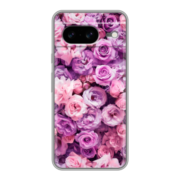 Силиконовый чехол на Google Pixel 8 с принтом лавандовые розы