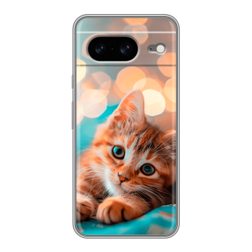 Силиконовый чехол на Google Pixel 8 с принтом котик