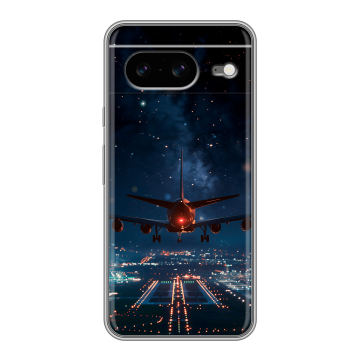 Силиконовый чехол на Google Pixel 8 с принтом самолет