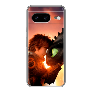 Силиконовый чехол на Google Pixel 8 с принтом Как приручить дракона