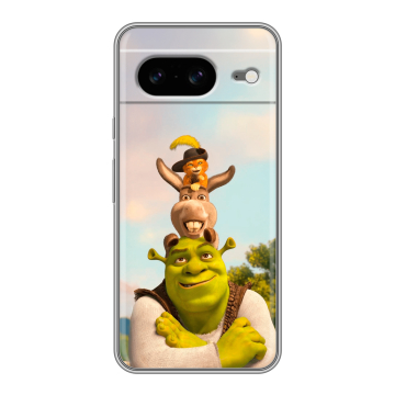 Силиконовый чехол на Google Pixel 8 с принтом Шрек Shrek