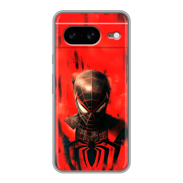 Силиконовый чехол на Google Pixel 8 с принтом человек паук spiderman