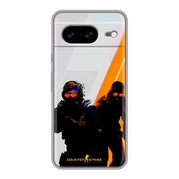 Силиконовый чехол на Google Pixel 8 с принтом Контер страйк Counter strike
