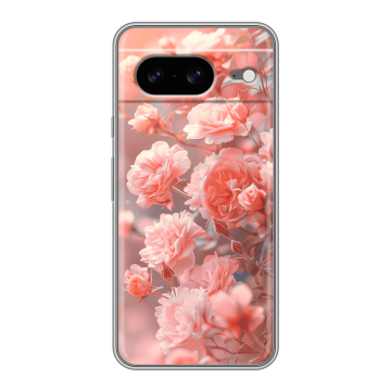 Силиконовый чехол на Google Pixel 8 с принтом Розы цветы