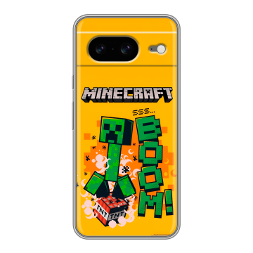 Силиконовый чехол на Google Pixel 8 с принтом Майнкрафт Minecraft
