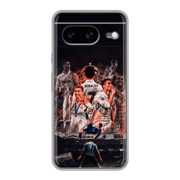 Силиконовый чехол на Google Pixel 8 с принтом Реал Роналдо Real Ronaldo Силиконовый чехол на Google Pixel 8 с принтом Реал Роналдо Real Ronaldo