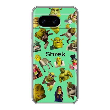 Силиконовый чехол на Google Pixel 8 с принтом Шрек Shrek