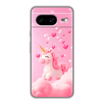 Силиконовый чехол на Google Pixel 8 с принтом Единорог Силиконовый чехол на Google Pixel 8 с принтом Единорог